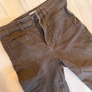 Faherty Brown Pants, only worn once, like new women’s size 28 denim pants.
